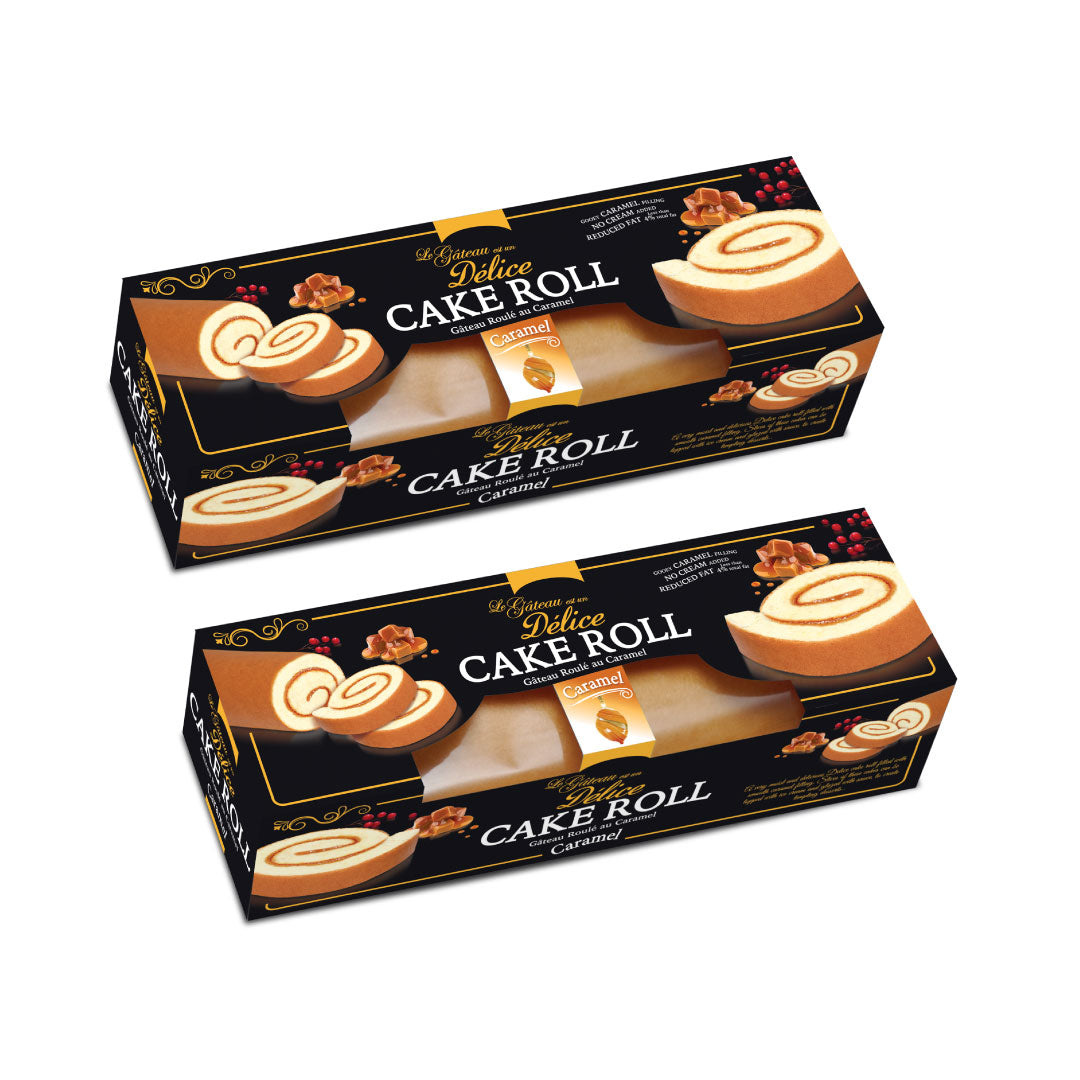 Delice Caramel Cake Roll - Pack of 2 (320gm)