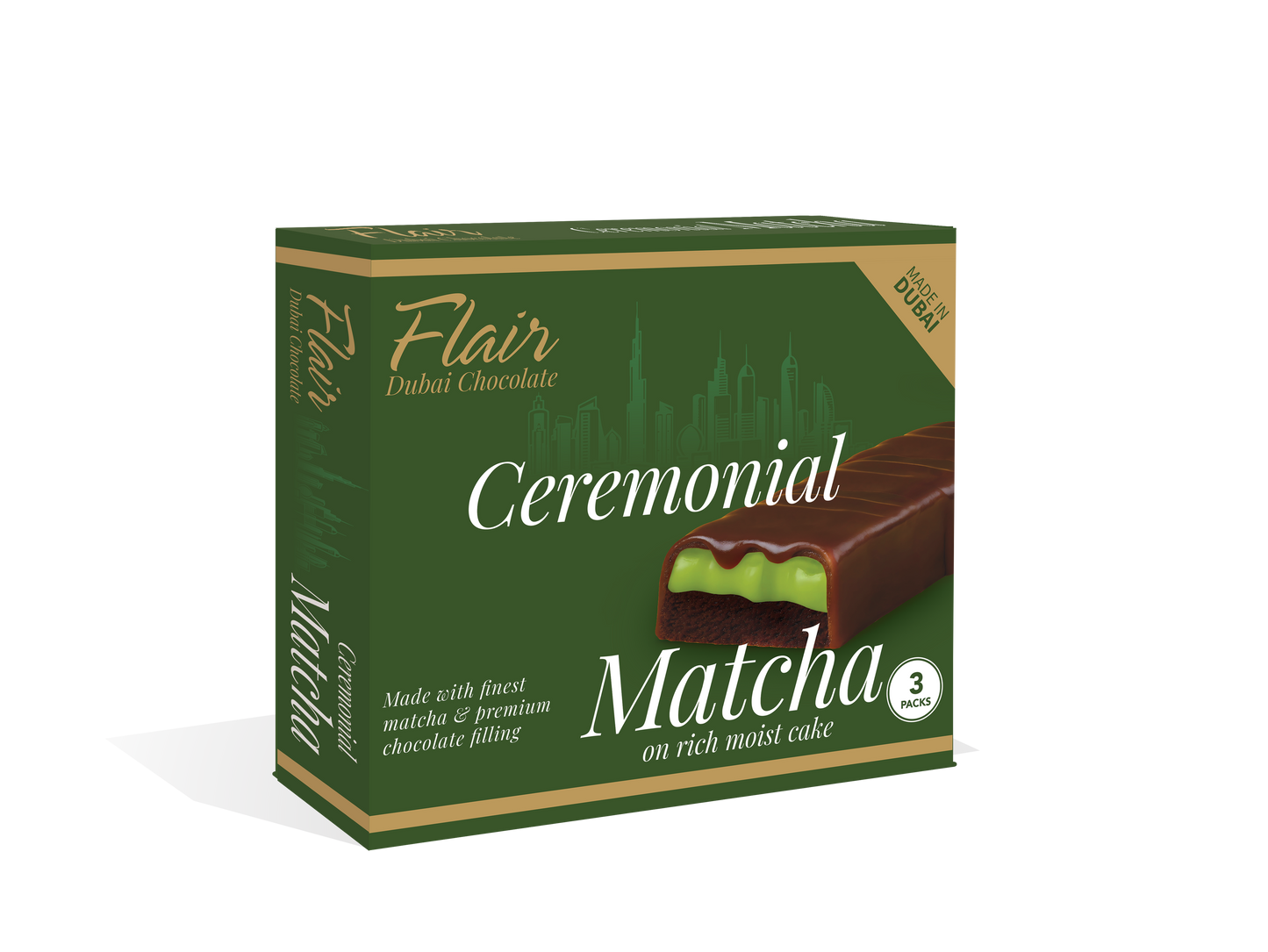 Flair Cake Bar Matcha 24g (Box of 3)