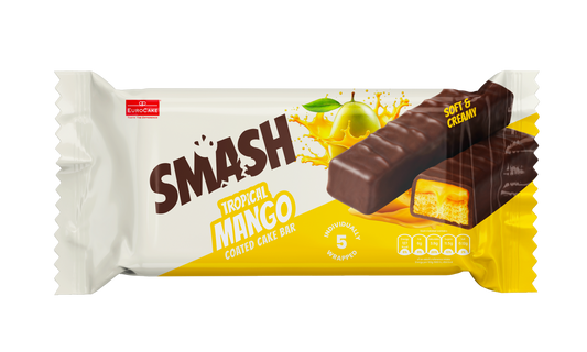 Smash Tropical Mango Coated Cake Bar 5pc/pack - 140gm