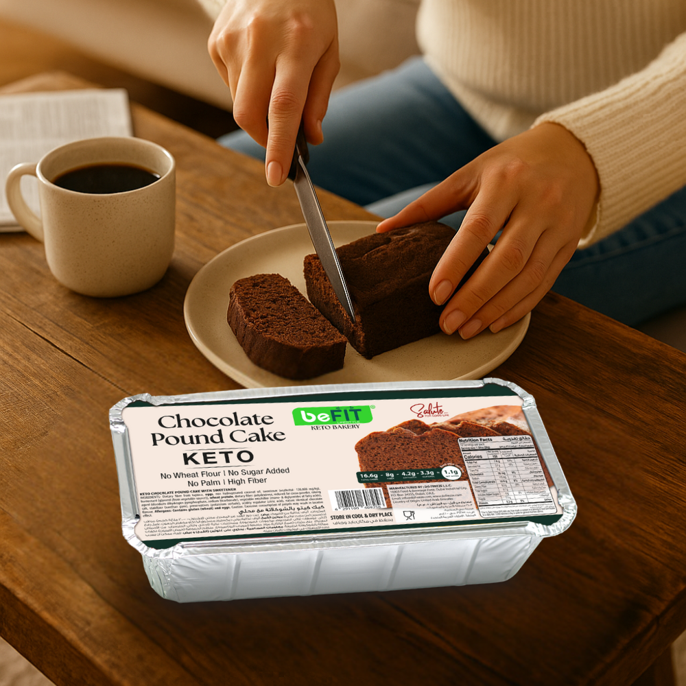 BeFit Keto Chocolate Pound Cake | No Sugar Added | High Fiber | 350g