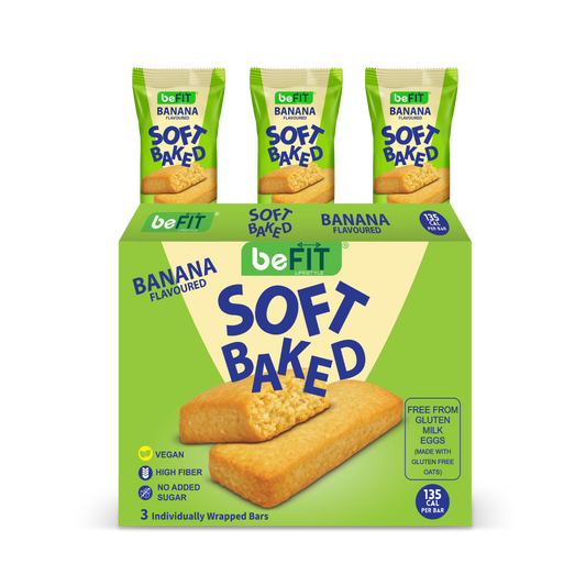 beFIT Soft-Baked Bars Banana - 3pcs Box (105gm)