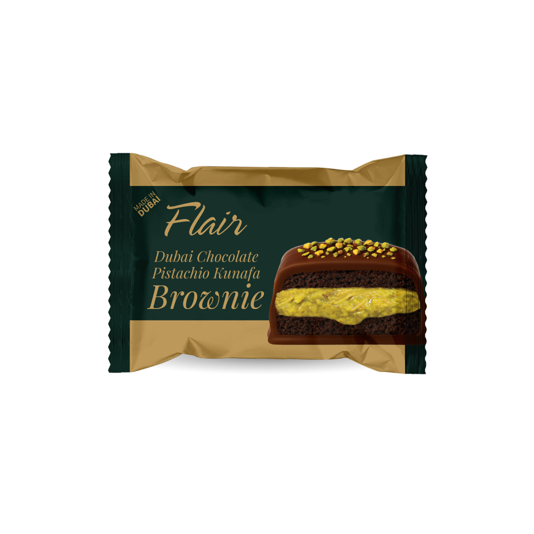 Flair Dubai Chocolate Pistachio Kunafa Brownie - 50gm