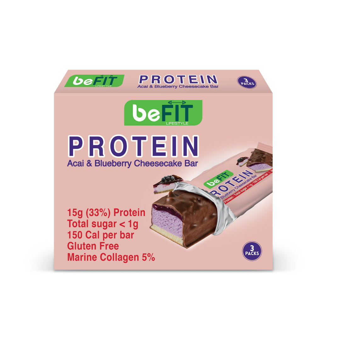beFIT Protein Cake Bar Acai & Blueberry Cheesecake - 45gm