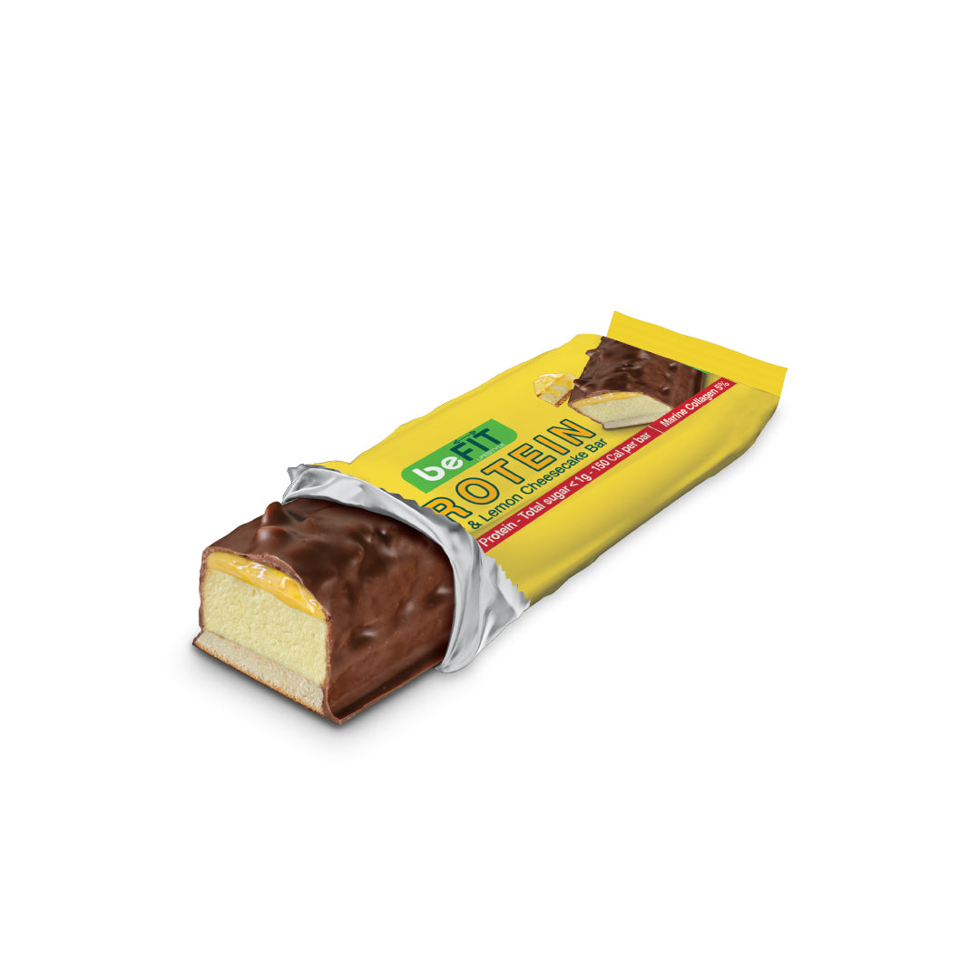 beFIT Protein Cake Bar Ginger & Lemon Cheesecake - 3pcs Box (135gm)