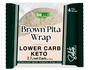 BeFit Brown Pita Wrap Lower Carb Keto 240gm