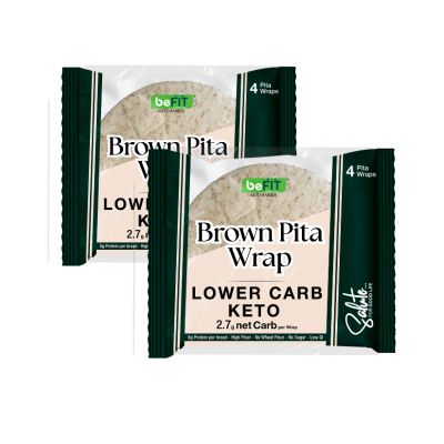 BeFit Brown Pita Wrap Lower Carb Keto 240gm 2pcs @15% off