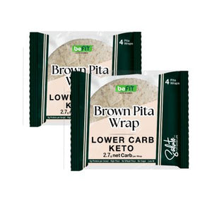 BeFit Brown Pita Wrap Lower Carb Keto 240gm 2pcs @15% off