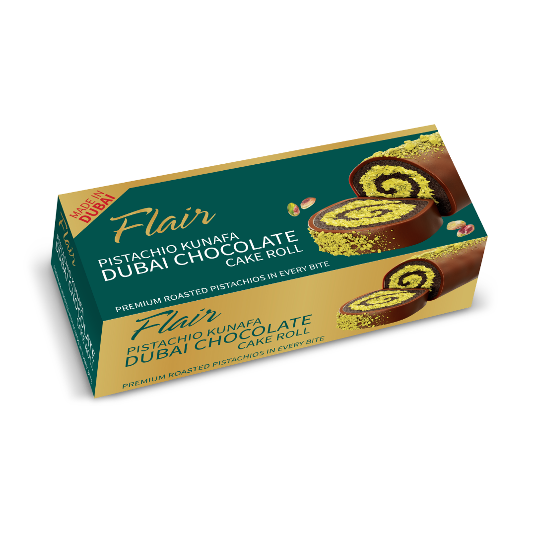 Pistachio Kunafa Dubai Chocolate Cake Roll 165gm