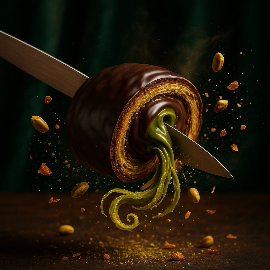 Pistachio Kunafa Dubai Chocolate Cake Roll 165gm