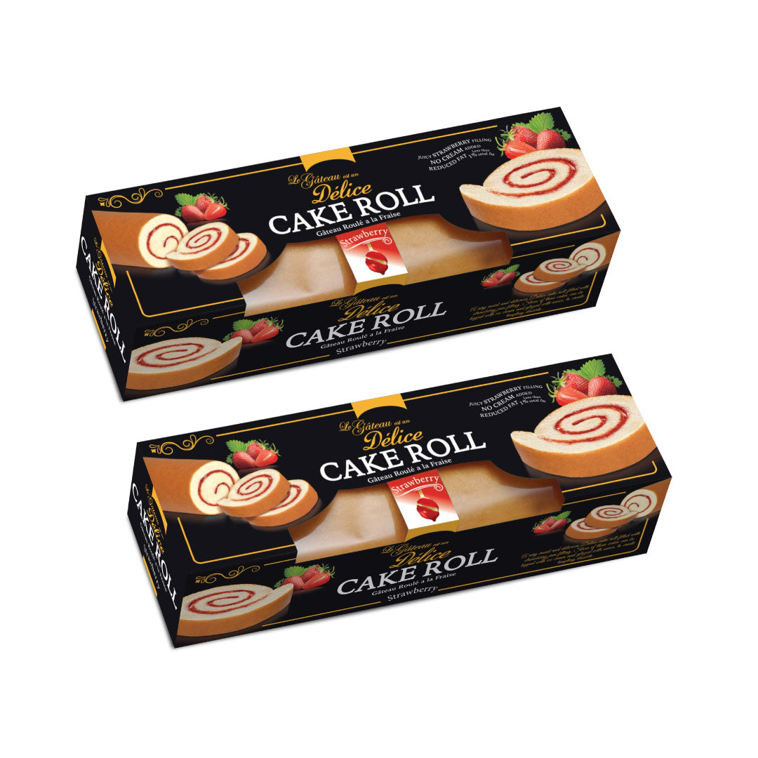 Delice Strawberry Cake Roll - Pack of 2 (320gm)