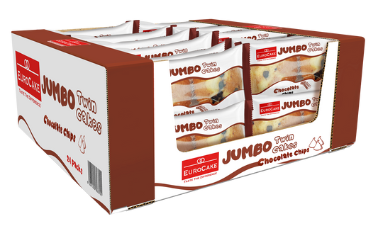 Eurocake Jumbo Twin Cake Chocolate Chips 24pc Tray