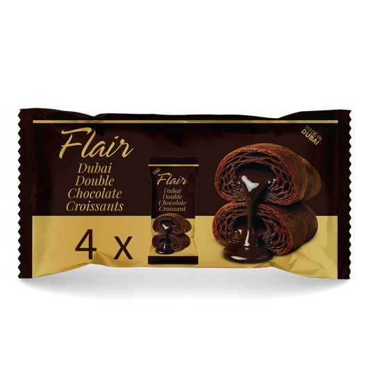 Flair Dubai Double Chocolate Croissants - 4pcs Pack (160g)