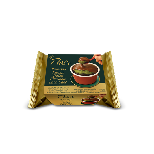 Flair Dubai Pistachio Kunafa Chocolate Lava Cake 60gm