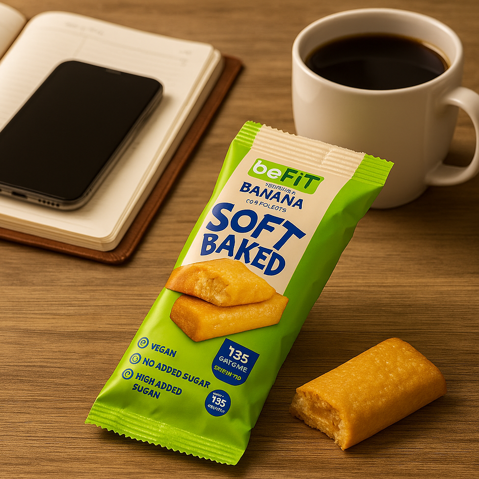 beFIT Soft-Baked Bars Banana - 3pcs Box (105gm)