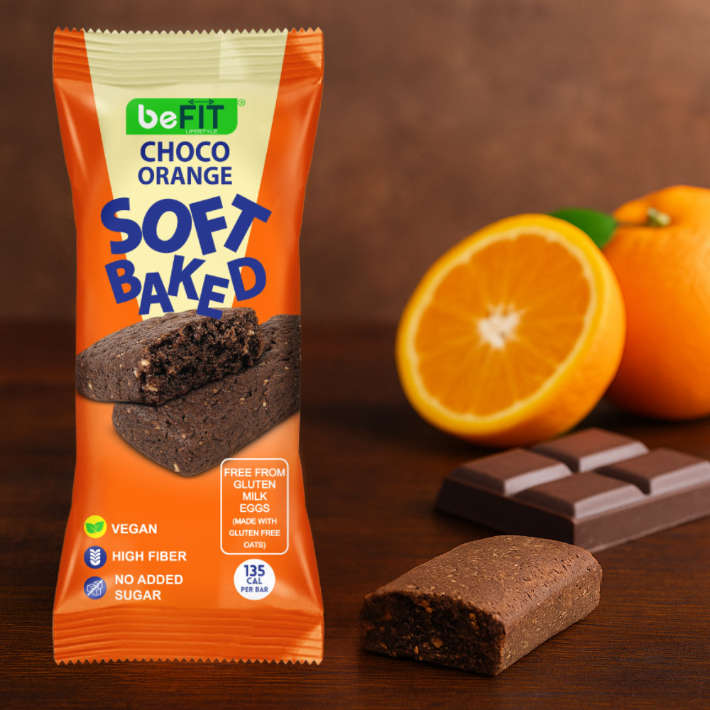beFIT Soft-Baked Bars Choco Orange - 3pcs Box (105gm)
