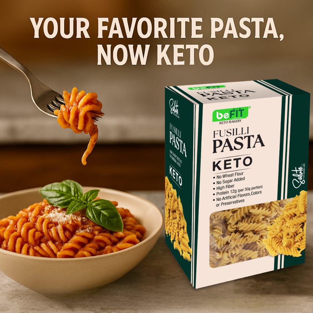 Befit Fusilli Keto Pasta - Pack of 2 - 400gm