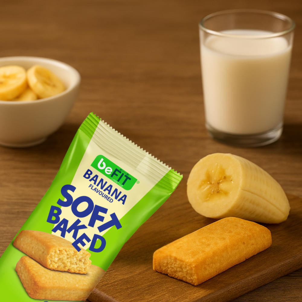 beFIT Soft-Baked Bars Banana - 3pcs Box (105gm)