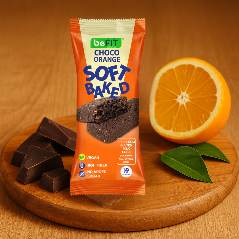 beFIT Soft-Baked Bars Choco Orange - 3pcs Box (105gm)
