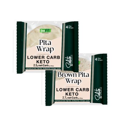 BeFit Pita Wrap Lower Carb Keto 240gm + BeFit Brown Pita Wrap Lower Carb Keto @20%Off