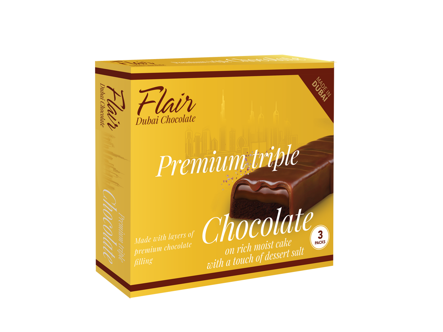 Flair Cake Bar Triple Chocolate 24g (Box of 3)