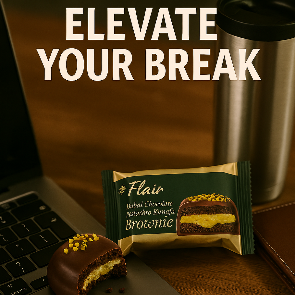 Flair Dubai Chocolate Pistachio Kunafa Brownie - 50gm